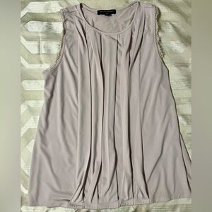 GUC BANANA REPUBLIC Pale Dusty Pink Front Detail Sleeveless Top, SZ XS